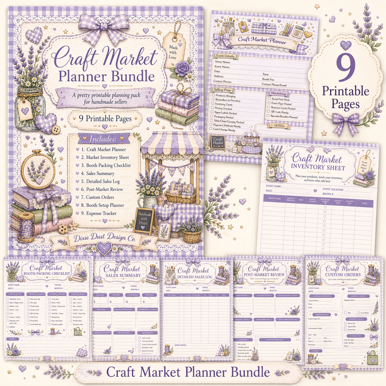 Craft Market Planner Bundle Preview