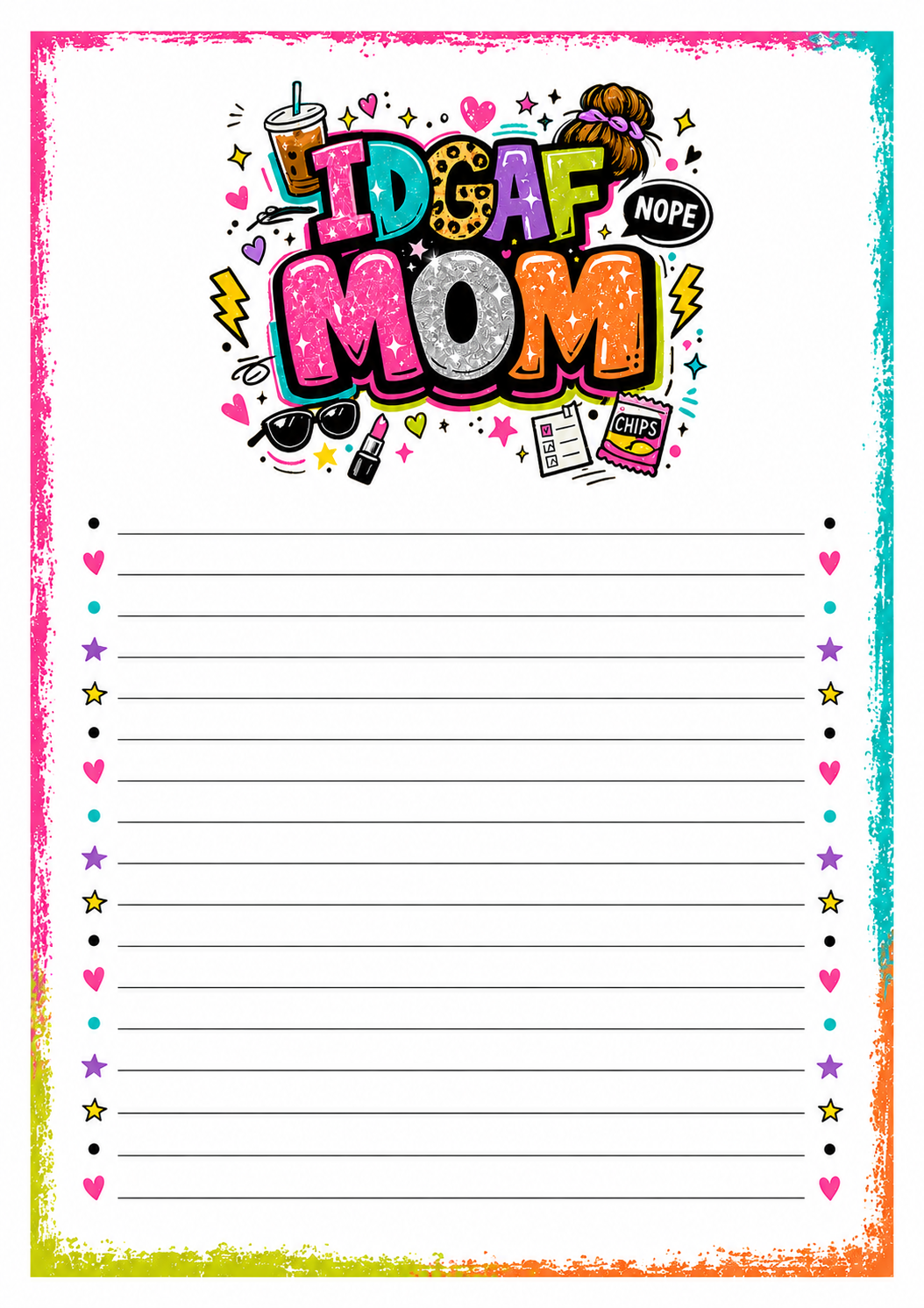IDGAF MOM Notepad