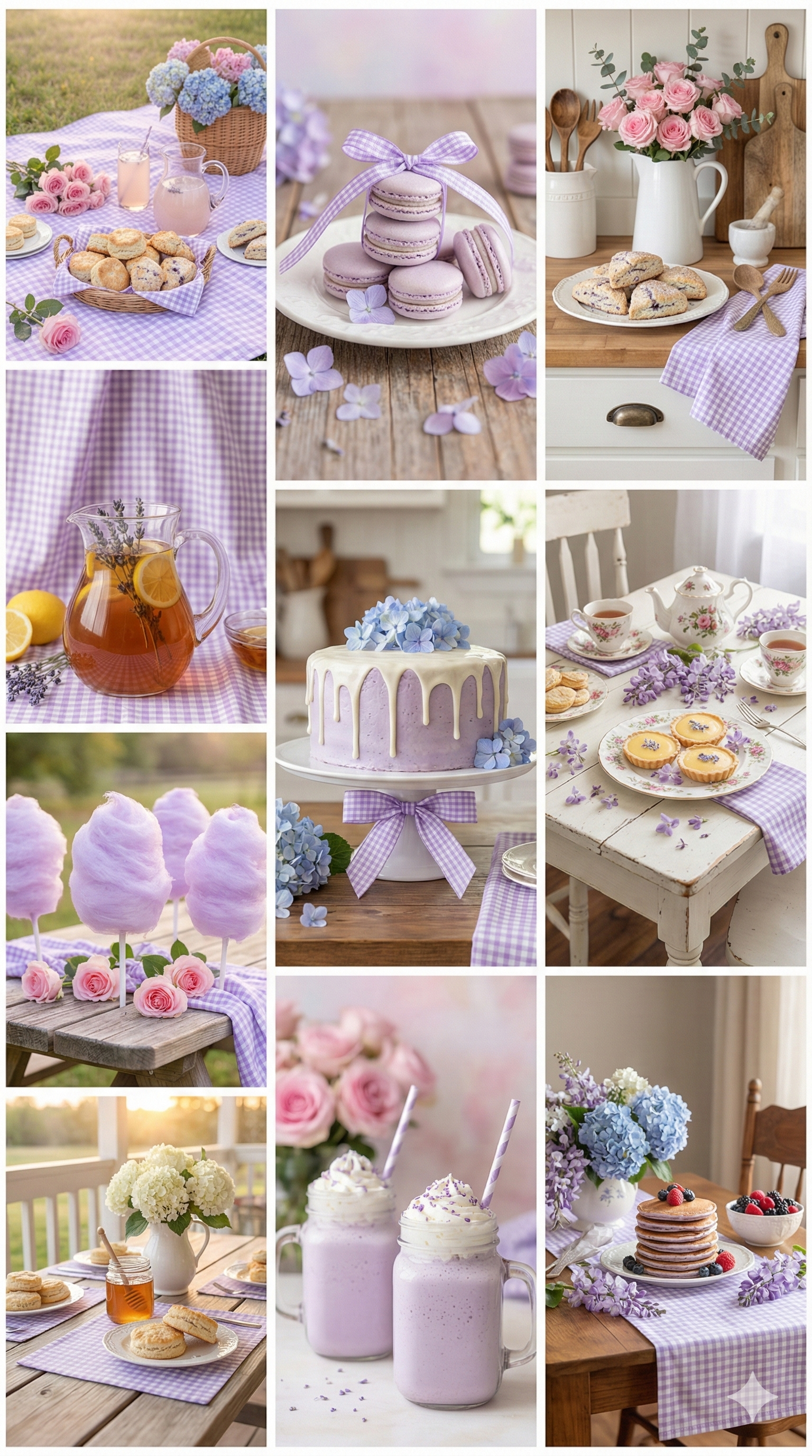 Lavender treats and table decor