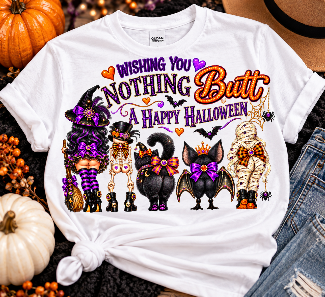 Nothing Butt Halloween mockup three