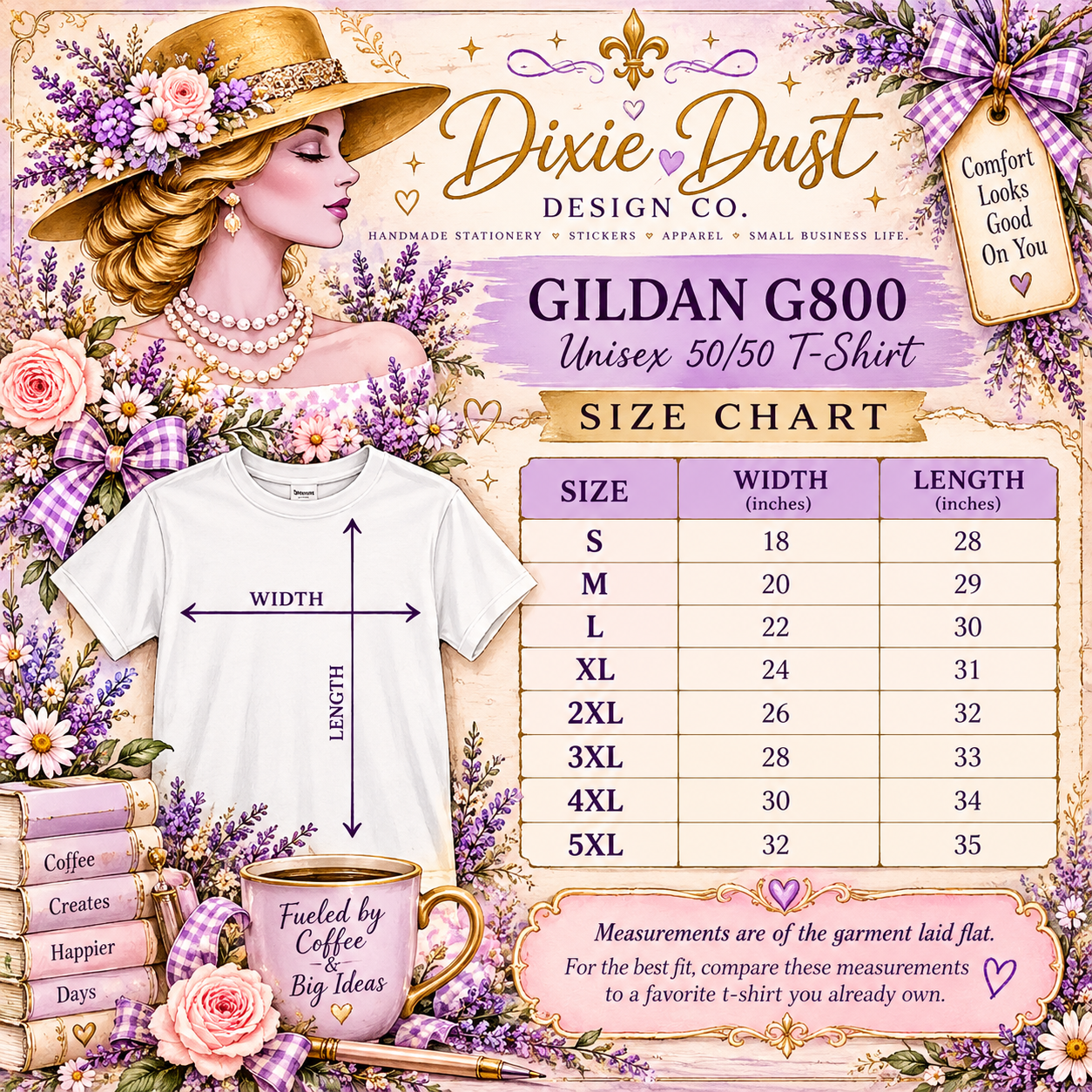Gildan G800 short sleeve size chart