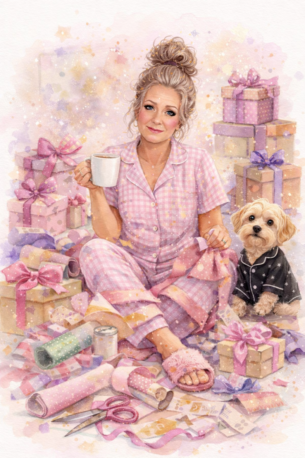 Holiday chaos at Dixie Dust Design Co with Maggie and Floof